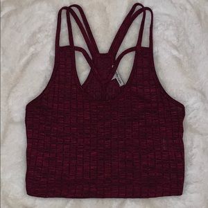 Deep red crop top
